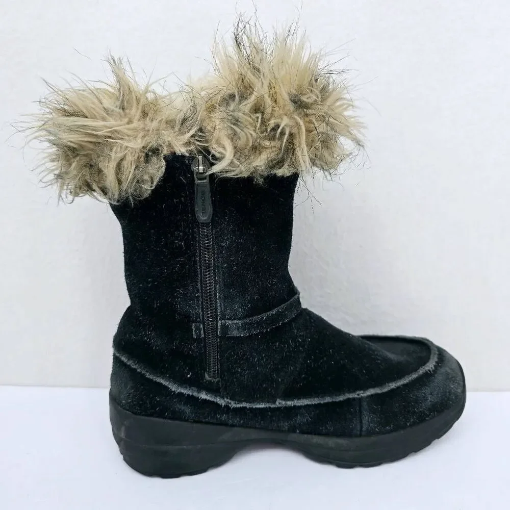 Sorel Northern Lite Tall Boots Leather Suede Black 7